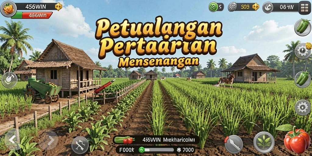 Gameplay 456WIN yang menampilkan pertanian yang seru dan interaktif.