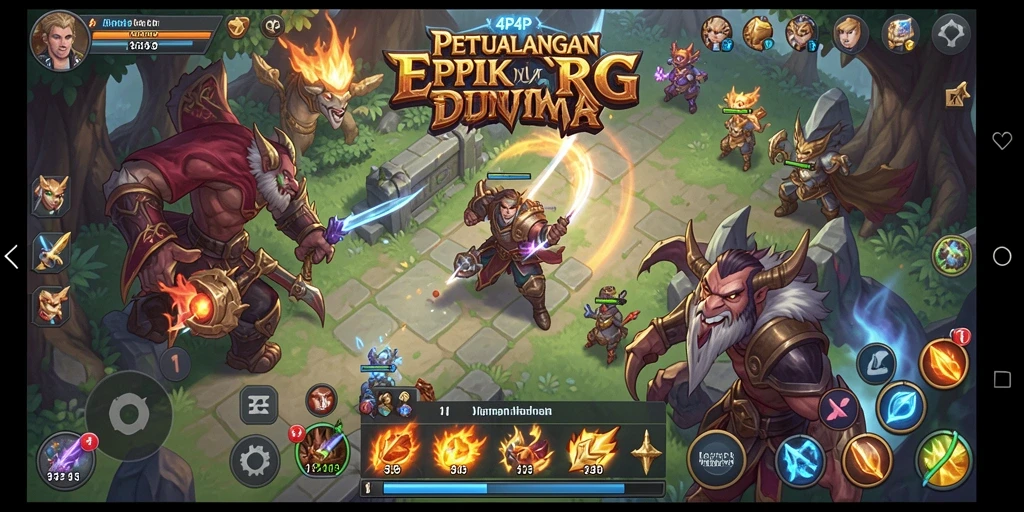 Tampilan gameplay menakjubkan dalam dunia RPG 4P4P.