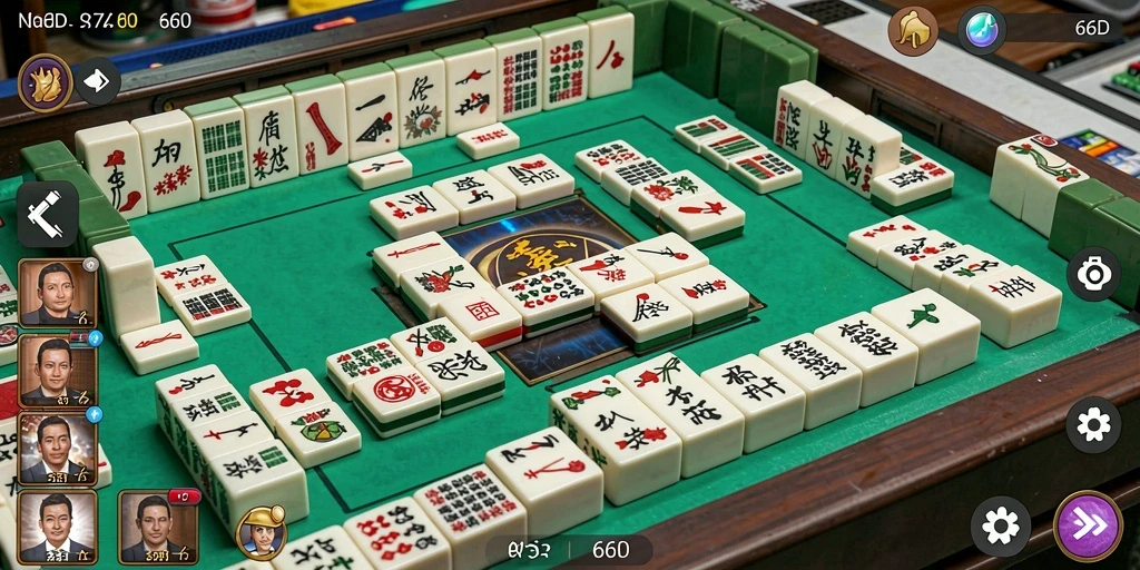 Tampilan gameplay 66D dengan aksi seru permainan Mahjong.