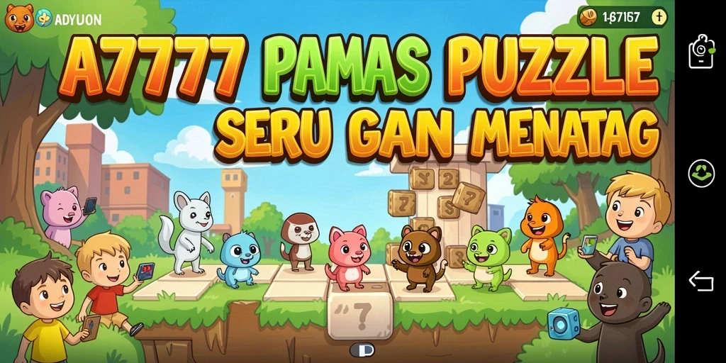 Tampilan gameplay A7777 dengan berbagai teka-teki menarik.