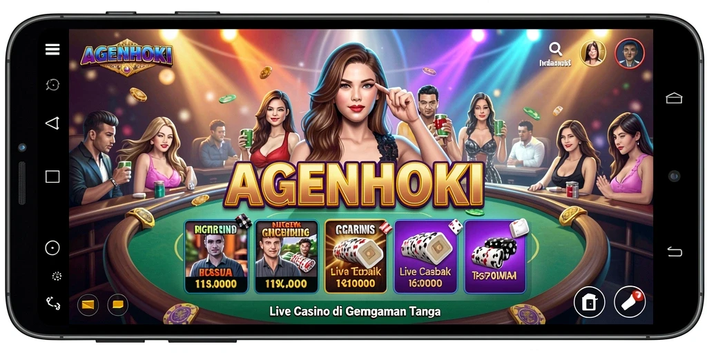 Menampilkan gameplay Live Casino yang seru dan interaktif.