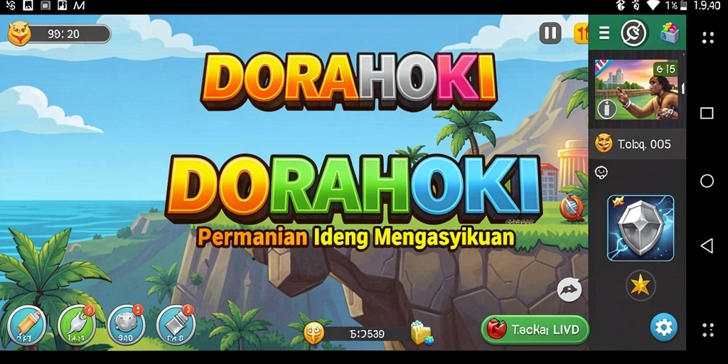 Tampilan gameplay DORAHOKI yang menarik dan penuh warna.