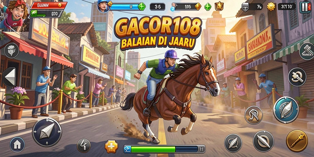 Tampilan menarik dari gameplay balapan GACOR108.