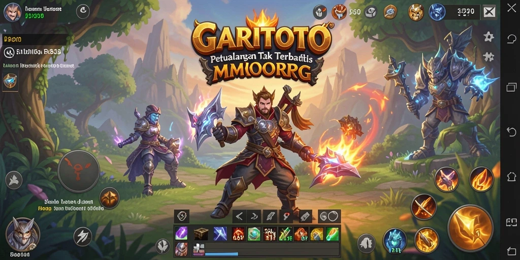 Screenshot gameplay <strong>GARITOTO</strong> menampilkan petualangan epik di dunia MMORPG.
