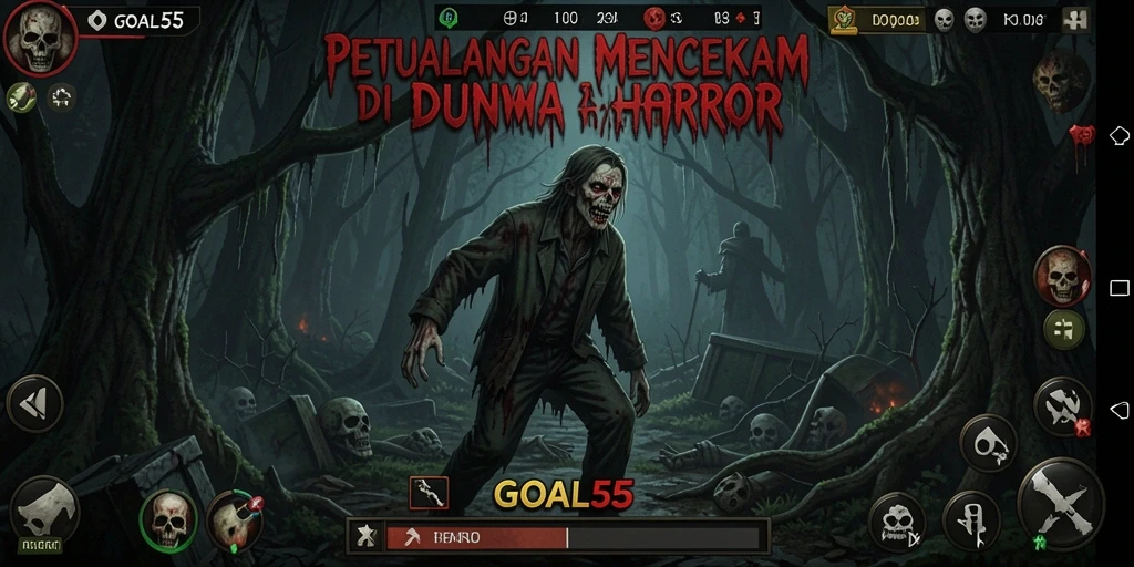 Tampilan gameplay SERAM dalam game GOAL55 yang memacu adrenalin.