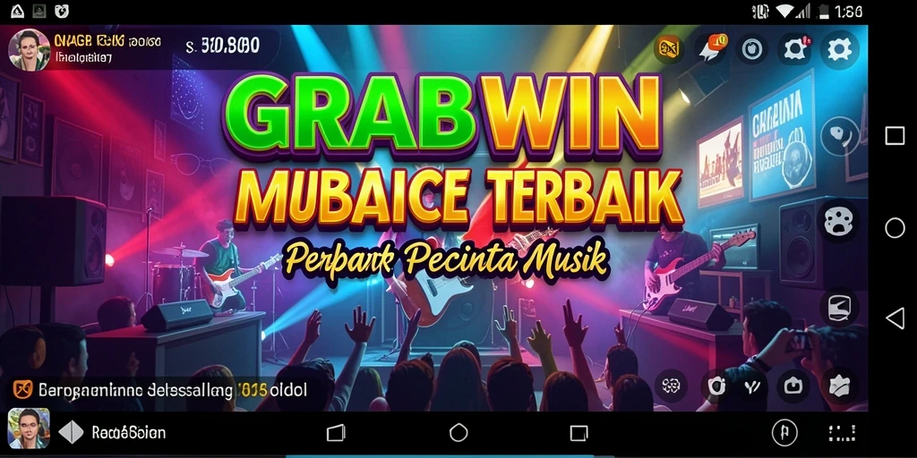 Tampilan menarik gameplay musik GRABWIN.