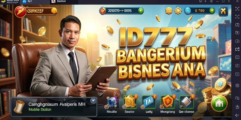 Tangkapan layar gameplay ID777 menampilkan manajemen bisnis yang seru dan menarik.