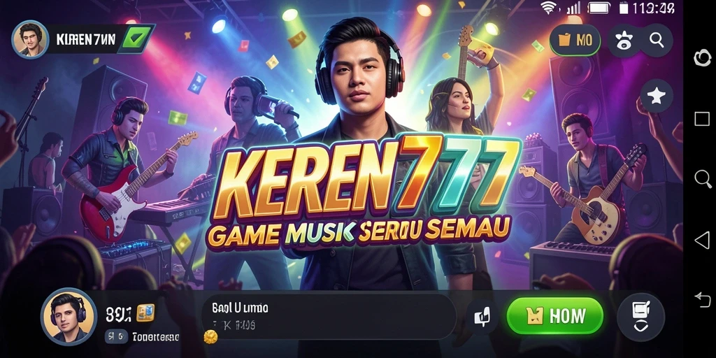 Gameplay seru KEREN777 saat menampilkan lagu-lagu favorit.