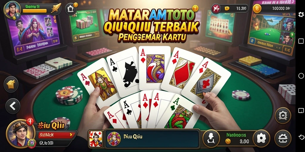 Tampilan seru gameplay QiuQiu di MATARAMTOTO.