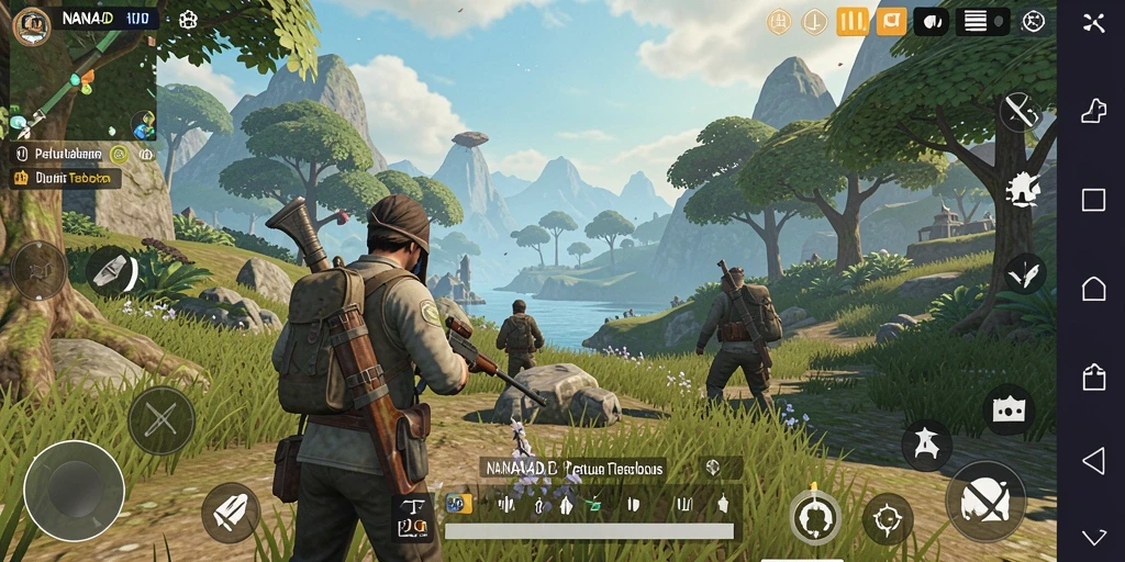 Tampilan gameplay seru di dunia terbuka NANA4D.