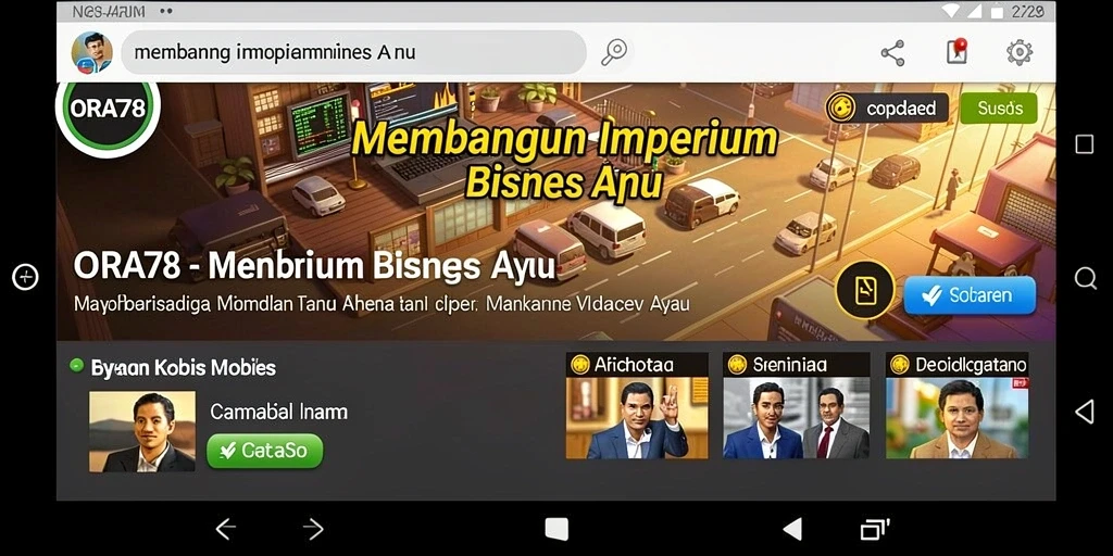 Tampilan gameplay ORA78 dengan elemen tycoon yang menarik.