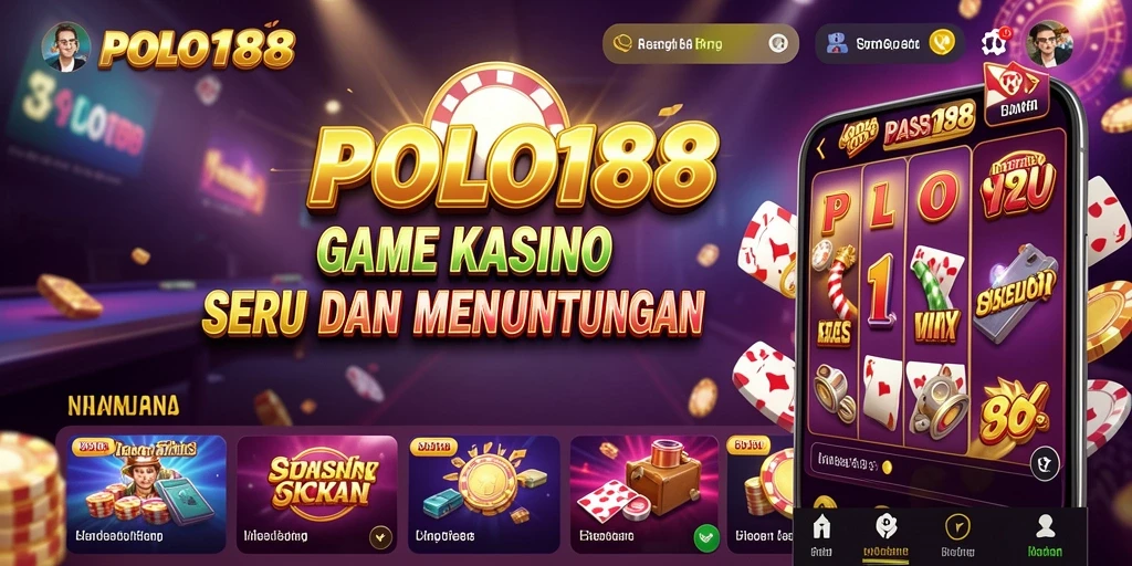 Tampilan screenshot utama POLO188 menampilkan suasana permainan Kasino yang mengasyikkan.