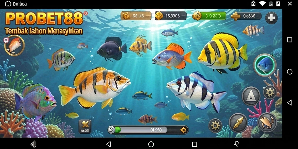 Tampilan menarik gameplay Tembak Ikan di PROBET88.