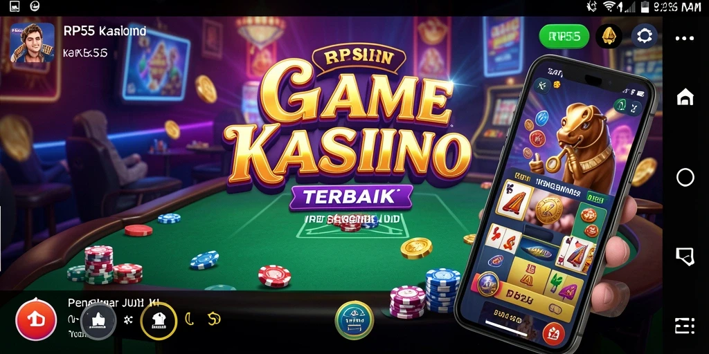 Tampilan menarik dari permainan kasino di RP55 yang mendebarkan.