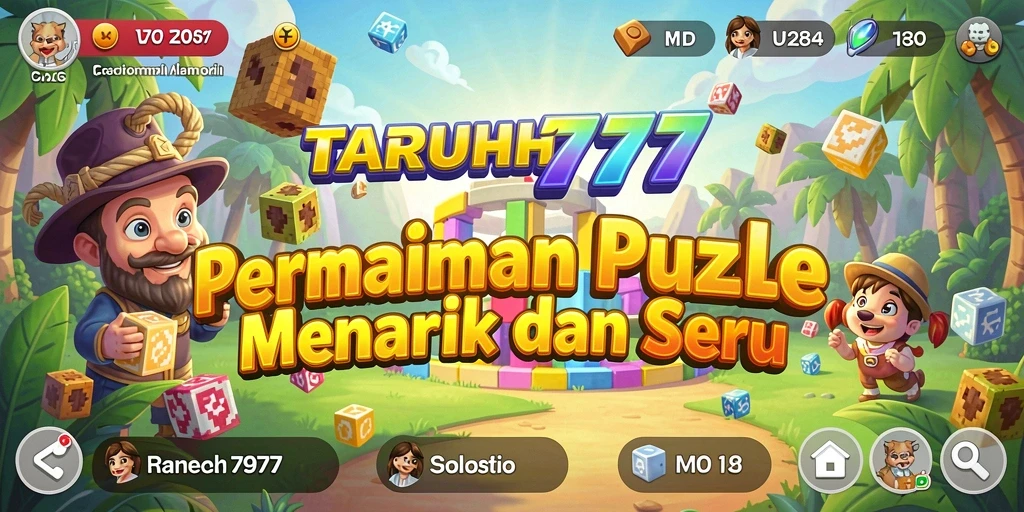 Tampilan gameplay seru saat menyelesaikan tantangan puzzle di TARUH777.