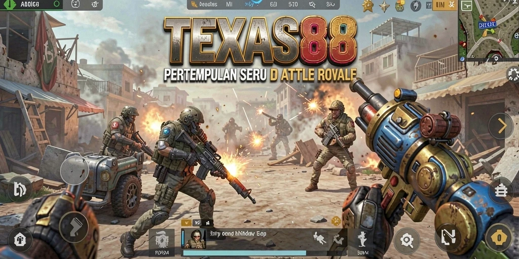 TEXAS88 menampilkan aksi intens dalam pertempuran Battle Royale.