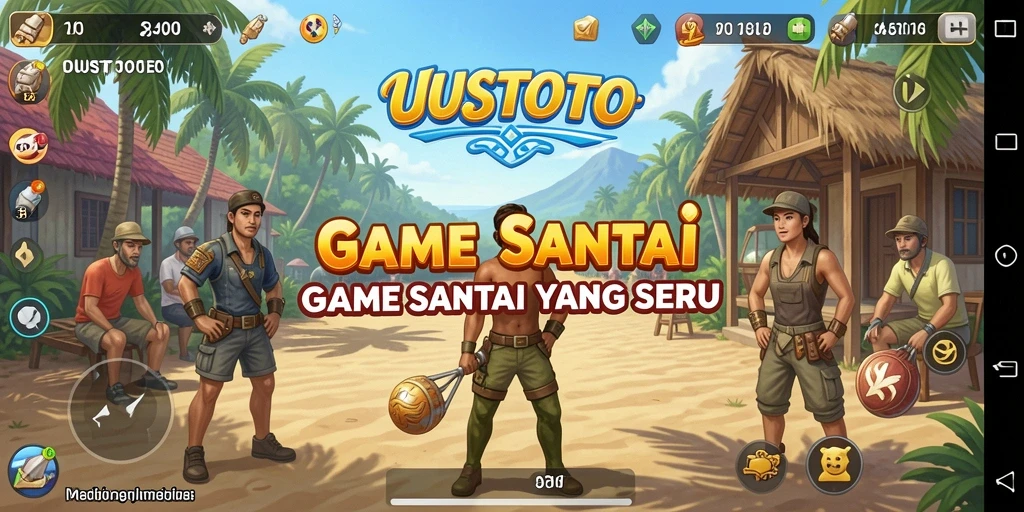 Tampilan gameplay UUSTOTO yang penuh warna dan menarik.