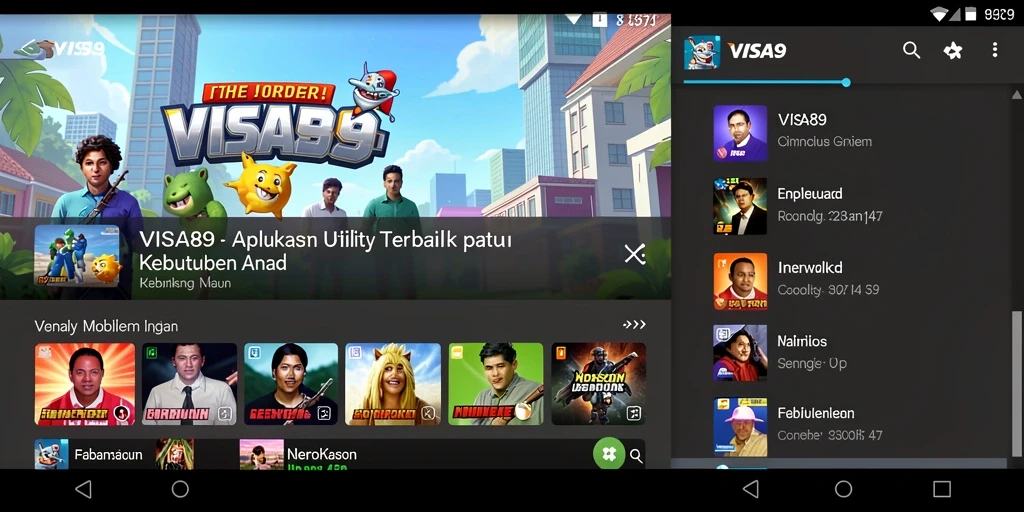 Screenshot utama VISA89 menampilkan antarmuka aplikasi Utility yang modern.