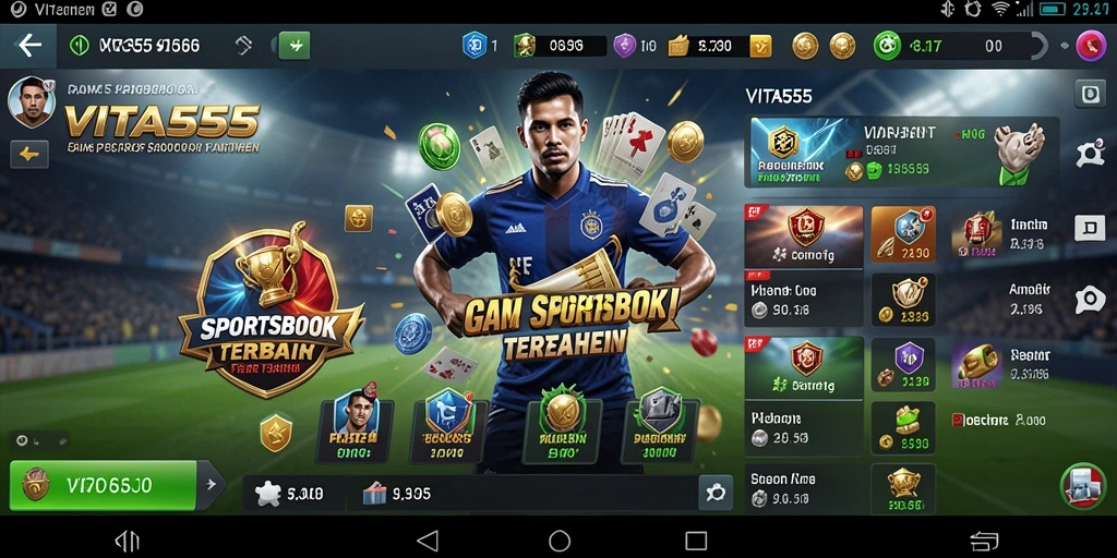 Tampilan screenshot utama VITA555 menunjukkan pengalaman taruhan olahraga yang seru.